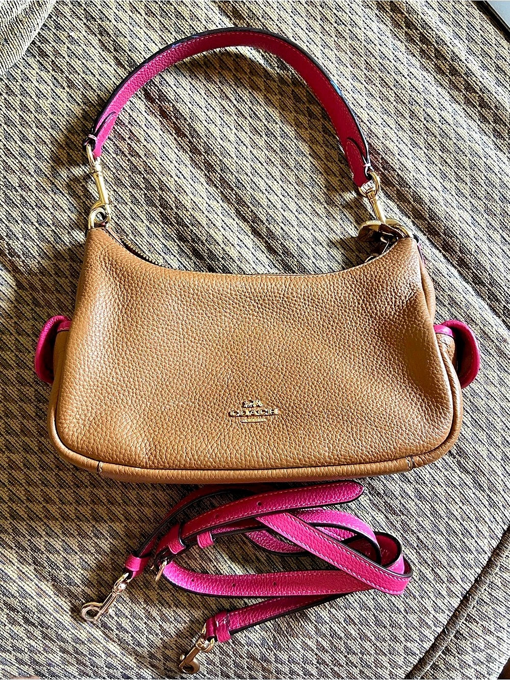 Coach Brown & Pink Shoulder Bag